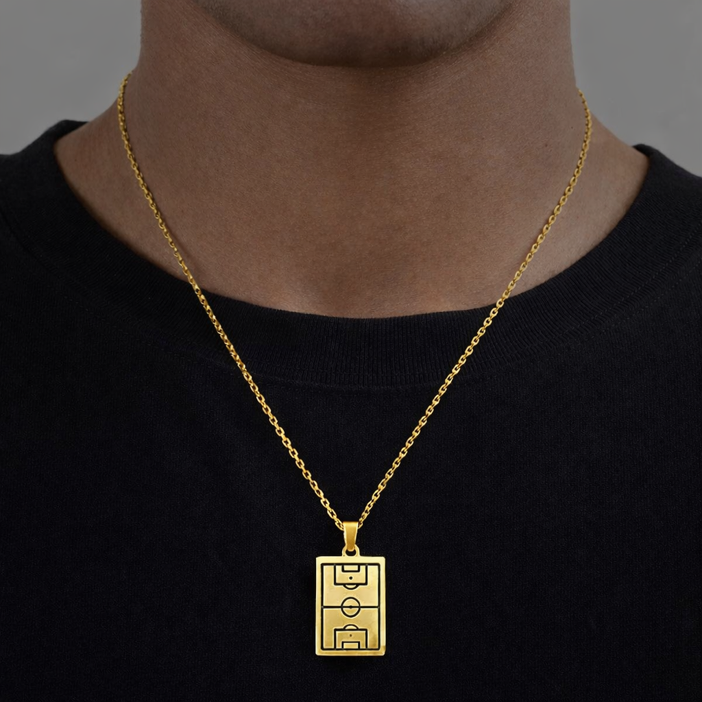 Soccer Field Necklace – Gold