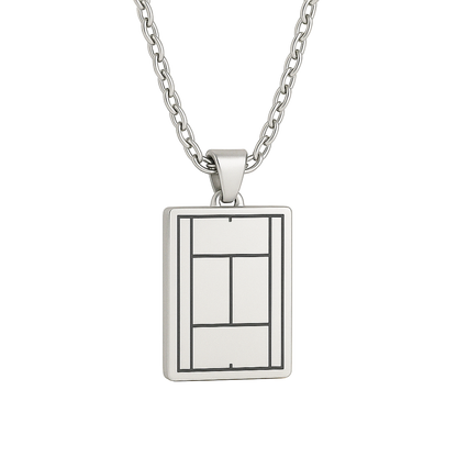 Tennis Court Pendant Necklace(SIlver)