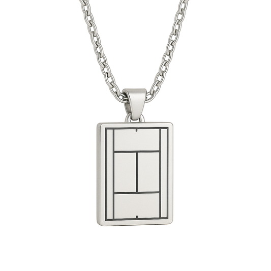 Tennis Court Pendant Necklace(SIlver)
