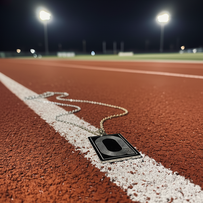 Track Pendant Necklace — Silver