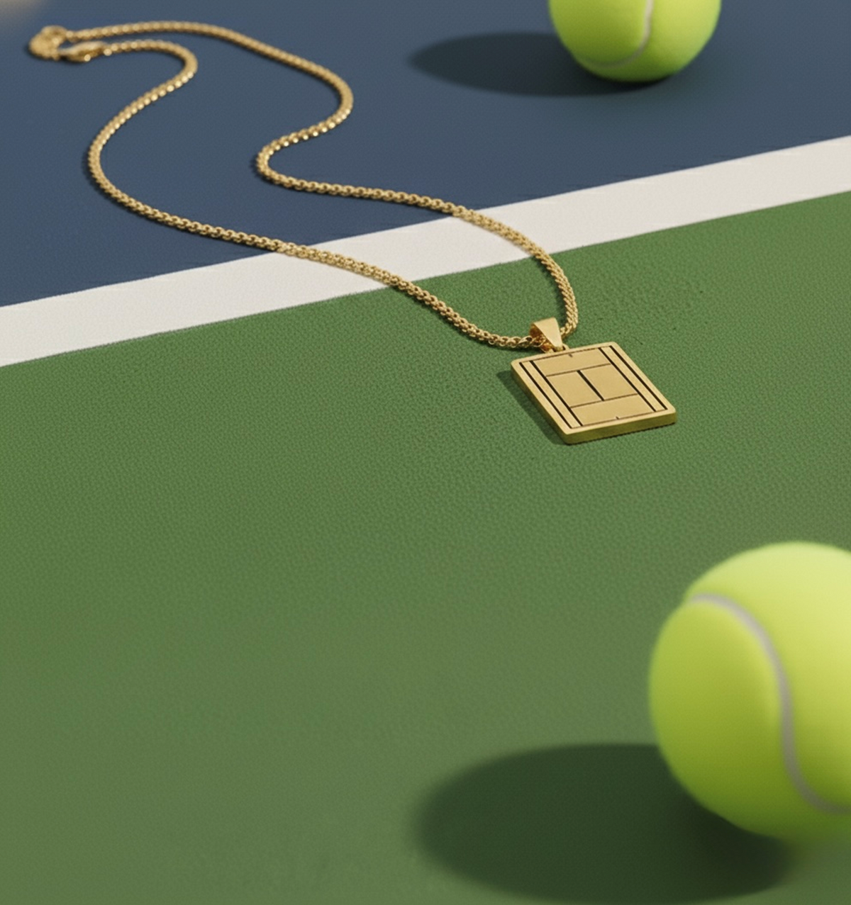 Tennis Court Necklace - Gold