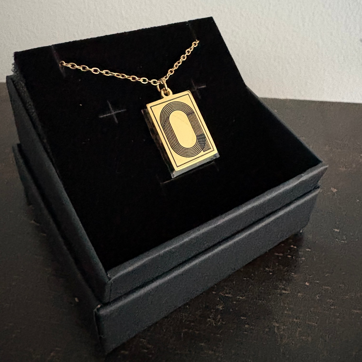 Track Pendant Necklace — Gold