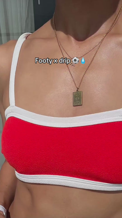 Soccer/Football Field Necklace – Gold